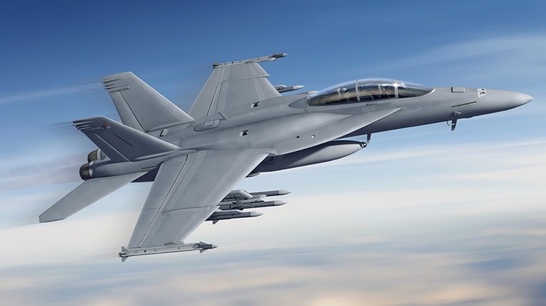 Super Hornet flying