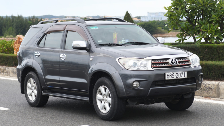First generation Toyota Fortuner on the road