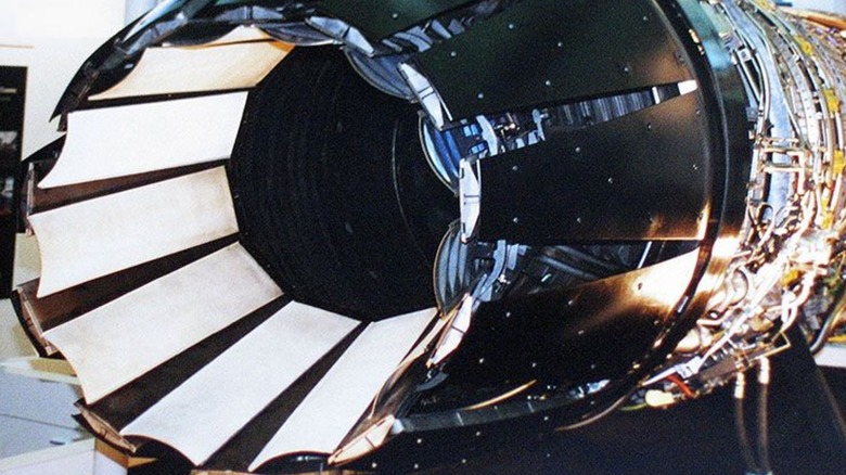 An Iris vectoring nozzle on display