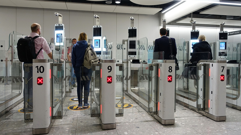 facial recognition system at entrance