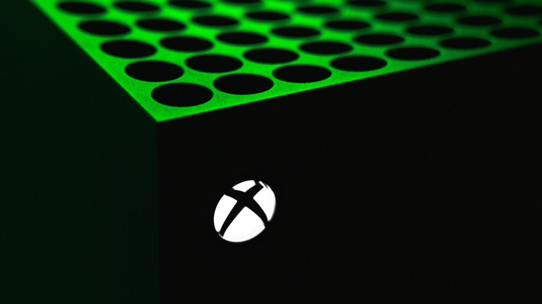 close up of an xbox console