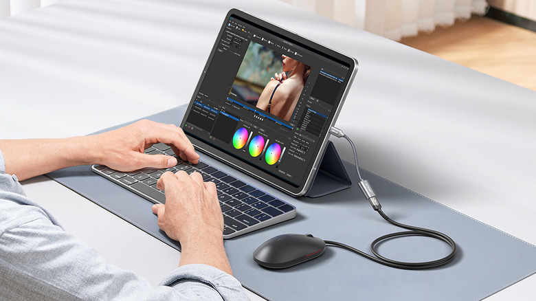 USB mouse connected to iPad using OTG cable