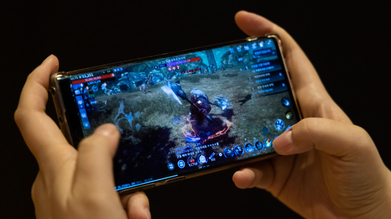 Gaming on a smartphone