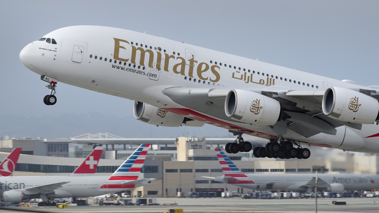 Airbus A380 taking off