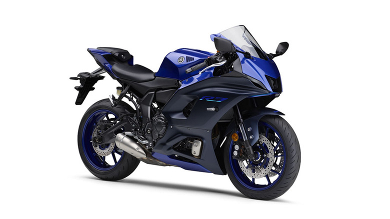 Yamaha YZF-R7 motorbike on plain background