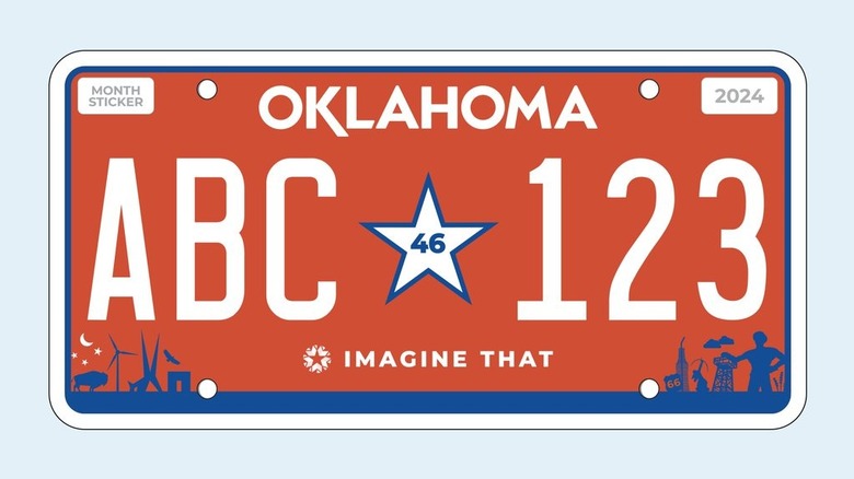template for 2025 Oklahoma license plate