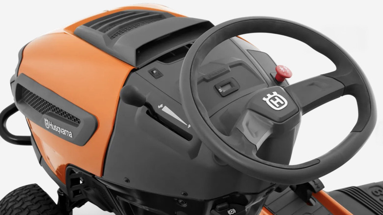 Picture displaying Husqvarna riding lawn mower
