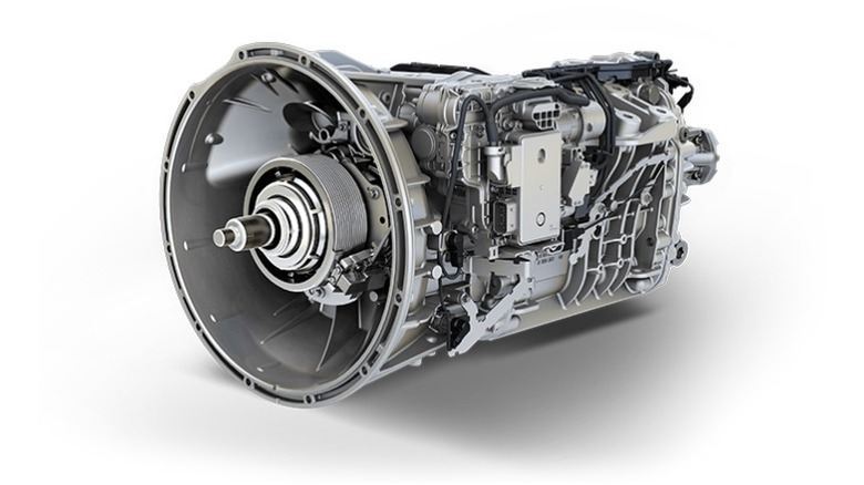 Detroit DT12 automated manual transmission on a white background