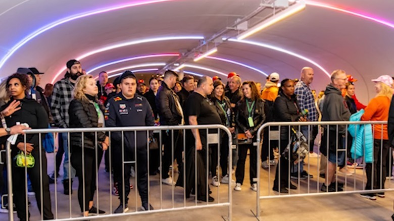 Fans waiting at Vegas Grand Prix
