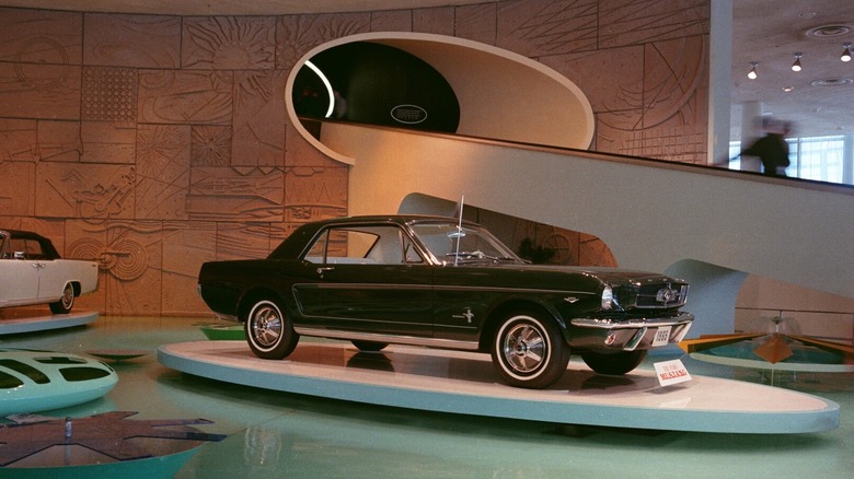 Ford Mustang on display at 1964 World's Fair, front-right three-quarter view