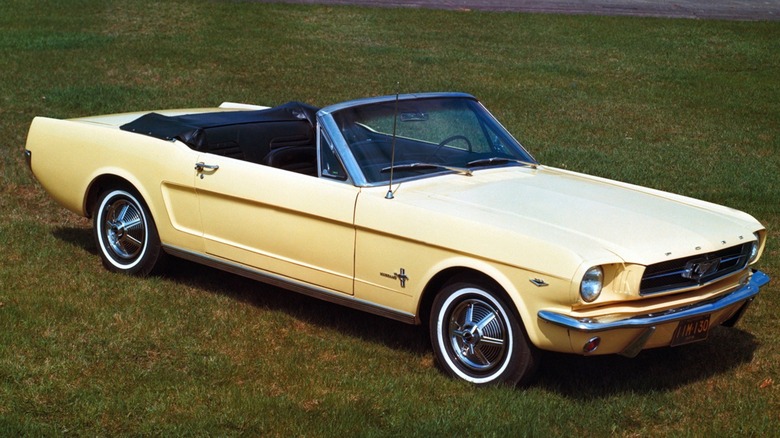 1965 Ford Mustang convertible, front-right three-quarter view