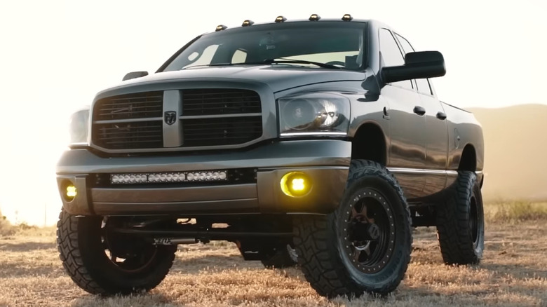 Front side view of a third-generation Dodge Ram 5.9L 3500 truck