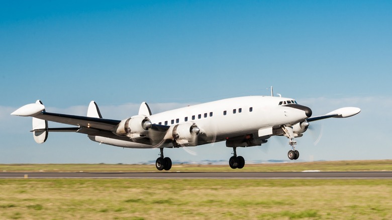 Lockheed Super Constellation taking off