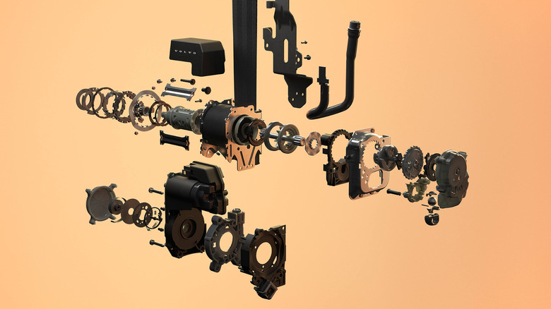 Exploded view of Volvo's multi-adaptive safety belt