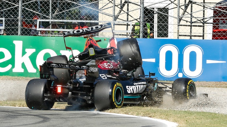 an F1 crash
