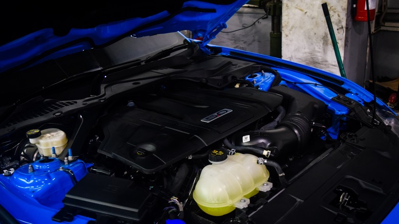 Ford Mustang engine bay