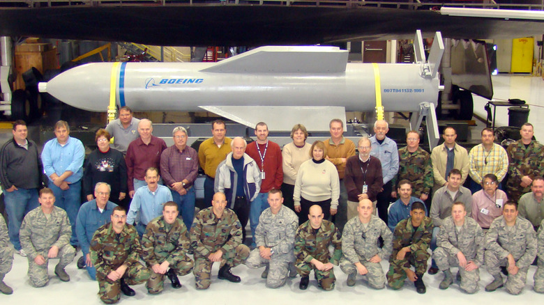GBU-57 bomb test in hanger