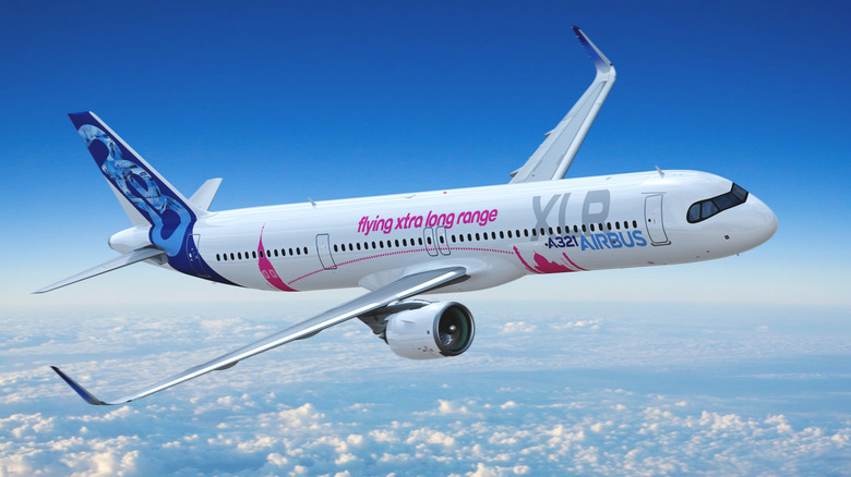 New Airbus A321 XLR plane