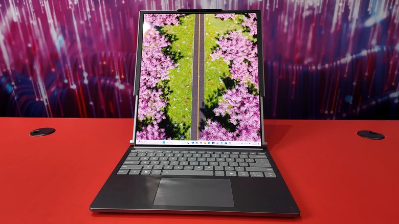 The ThinkBook Plus Gen 6 laptop with screen extended