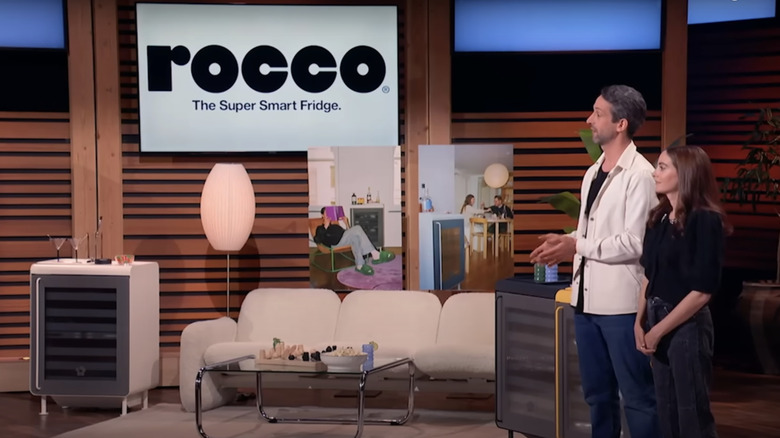 Team Rocco presents their mini fridge on "Shark Tank"