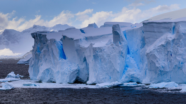Ice cliffs in Antarctica