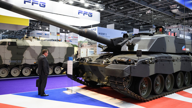 Challenger 2 tank on display