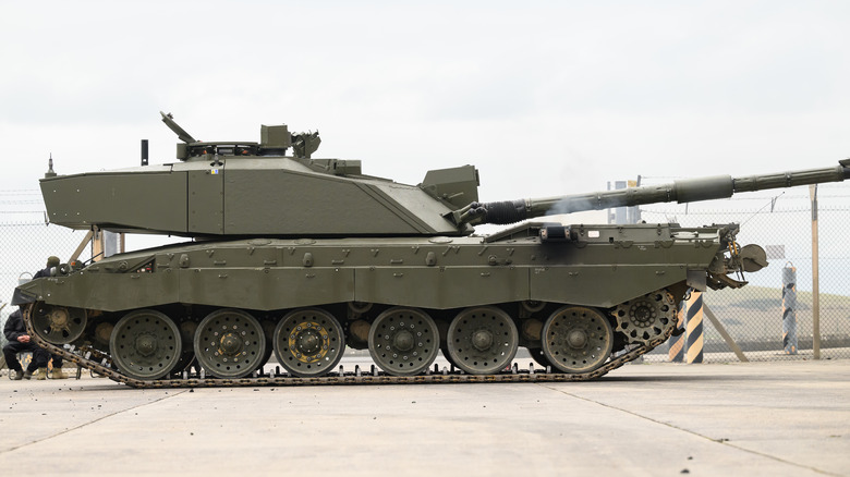 Challenger 2 tank outdoors