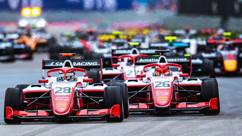 Start of Formula 3 Race Sachi