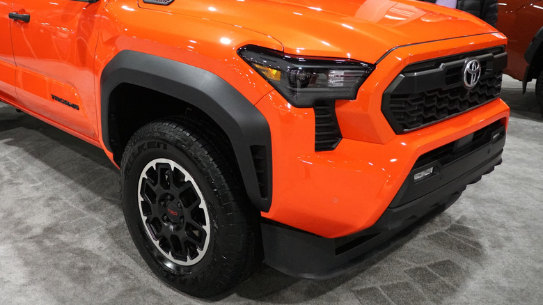 A closeup of the tire on the 2024 Toyota Tacoma