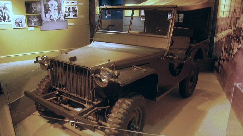 An American Bantam Jeep in a museum.