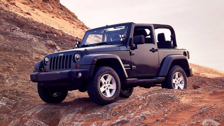 Jeep Wrangler Climbing