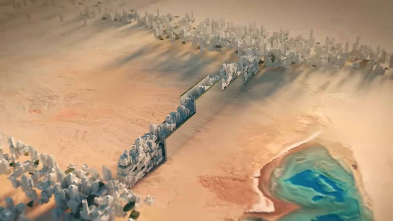 What Saudi Arabia’s 100-Mile-Long Emission-Free City Might Look Like