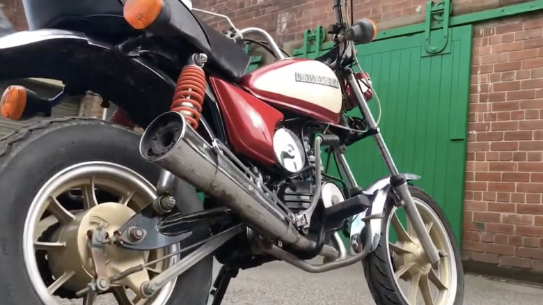 1984 Kawasaki AV50 parked in alley