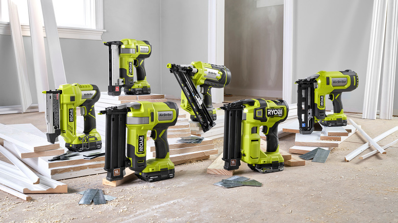 ryobi nail guns on wood