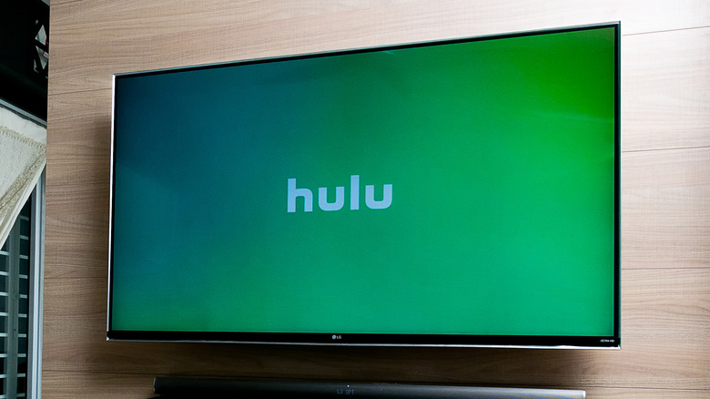 Hulu logo on TV