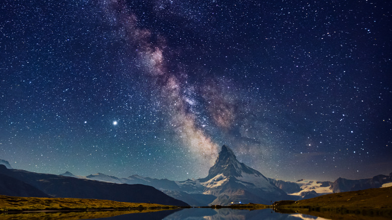 Milky Galaxy over mountain