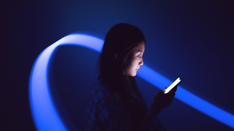 Woman using a phone