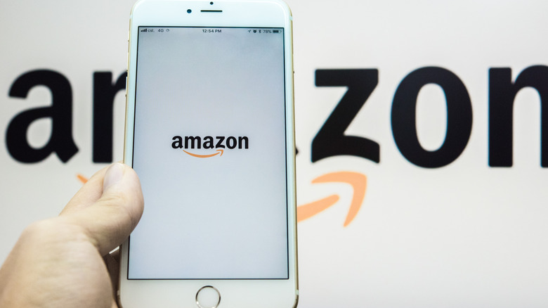 iPhone with Amazon logo