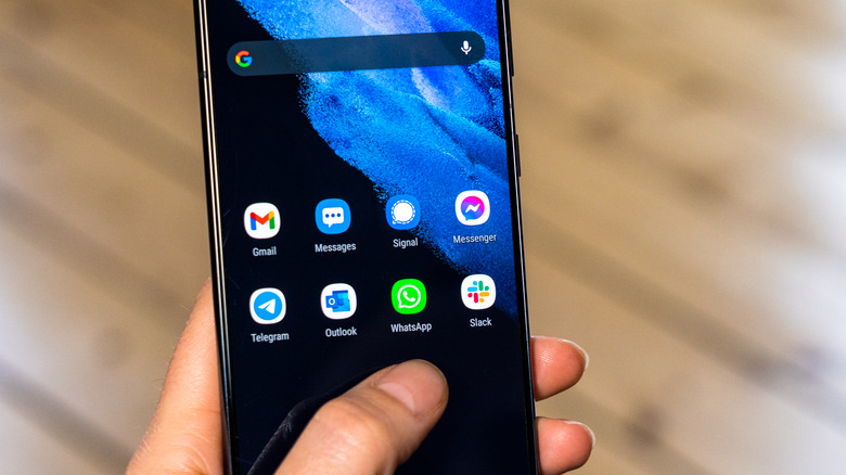 Samsung S21 home screen
