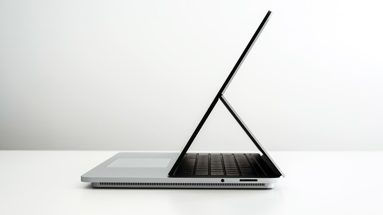 Side view of a Microsoft Surface Laptop.