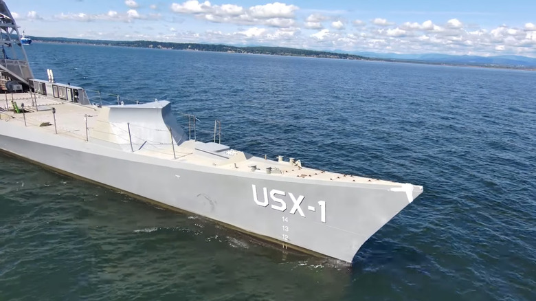 USX-1 Defiant at sea