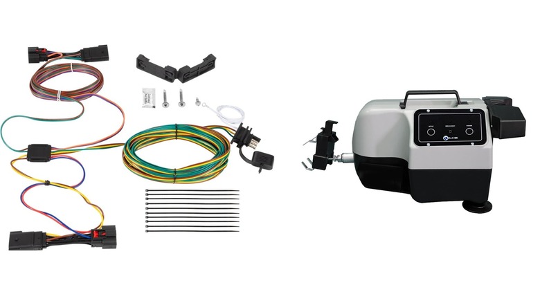 Split Image: Towing Wiring Kit And Blue Ox Patriot Flat Tow Brake