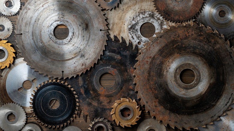 Old and rusty saws