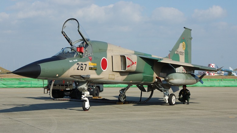 An F-1 at Tsuiki AB being fueled on the ground