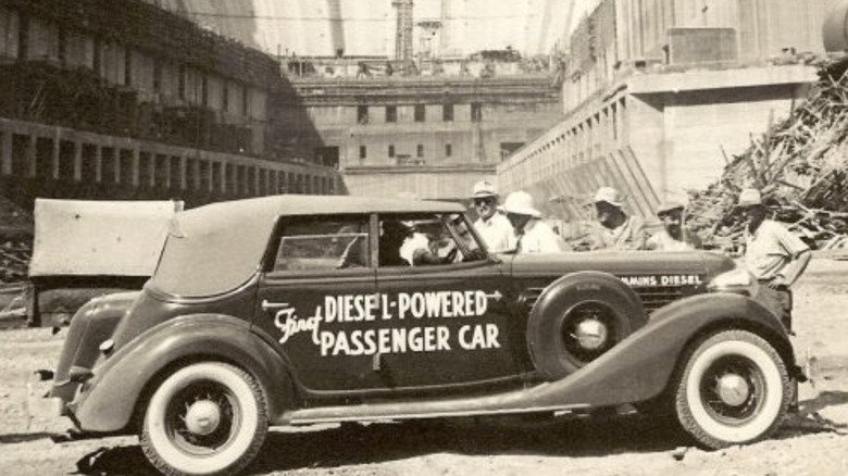 Cummins powered Auburn in front of the Hoover Dam