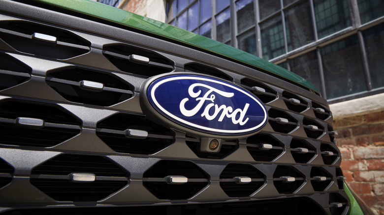 Image showing the front grille of the 2025 Ford Maverick with the Ford logo