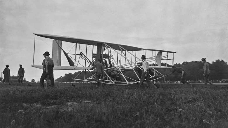 Wright Military Flyer on the ground