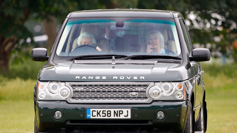 The Queen pictured in 2021 driving her 2009 Range Rover