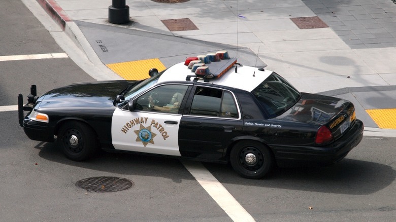Black and White highway patrol car
