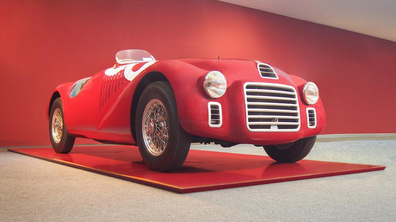 The official 125 S replica displayed at Ferrari's Maranello museum
